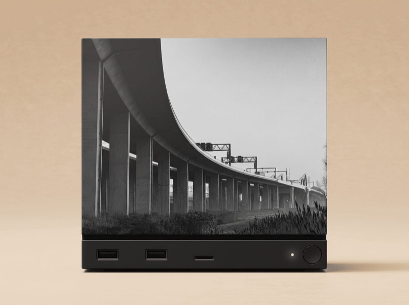 A 3D printed faceplate mounted on the front of a 2026 Steam Machine